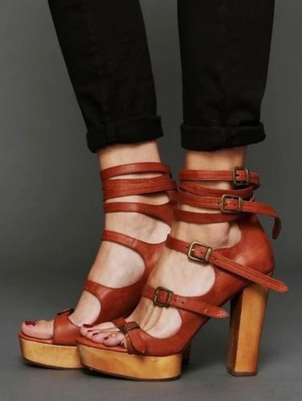Jeffrey Campbell Havana Last Platform Sandals Brown 9